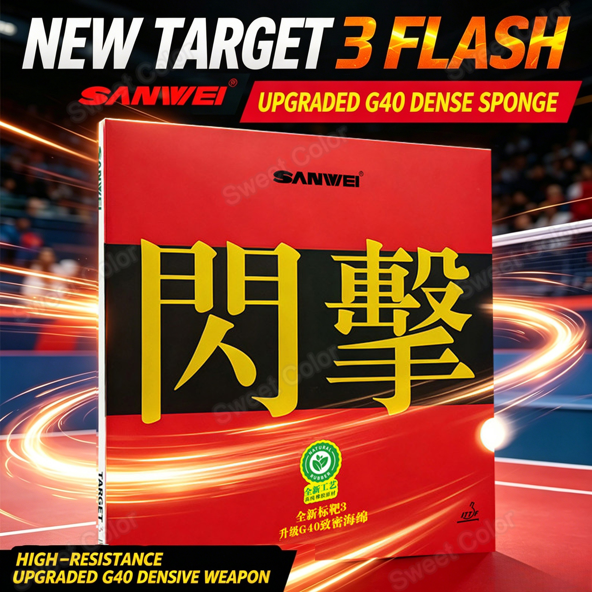 Table Tennis For Sale - SANWEI TARGET 3 BLITZ PingPong Rubber