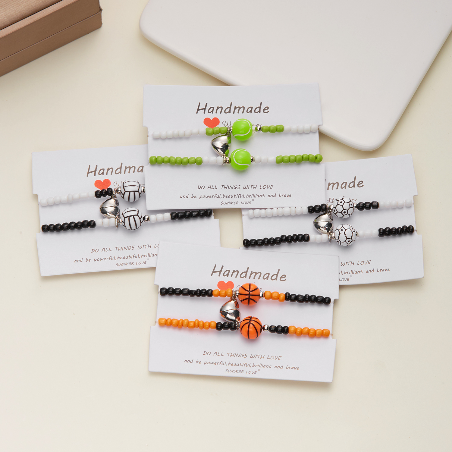 Rice Beads Couple Bracelet For – Table Tennis Volleyball Bewertung und Preis