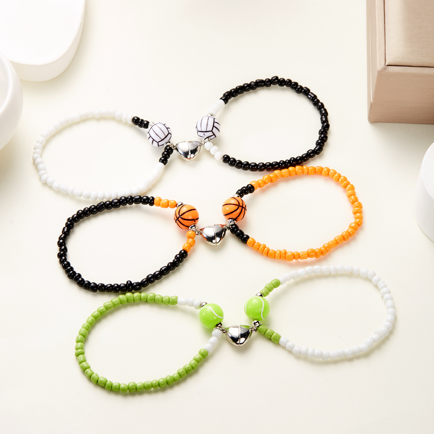 Rice Beads Couple Bracelet For – Table Tennis Volleyball Bewertung und Preis