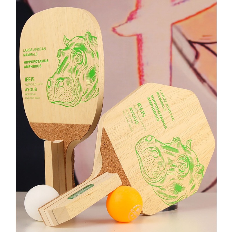 JEELS Green Hippo 1 Ply Ayous  – Table Tennis Paddles Bewertung und Preis