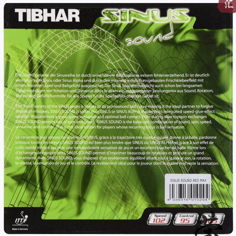 Origianl Tibhar SINUS SOUND pi – Table Tennis Germany Bewertung und Preis