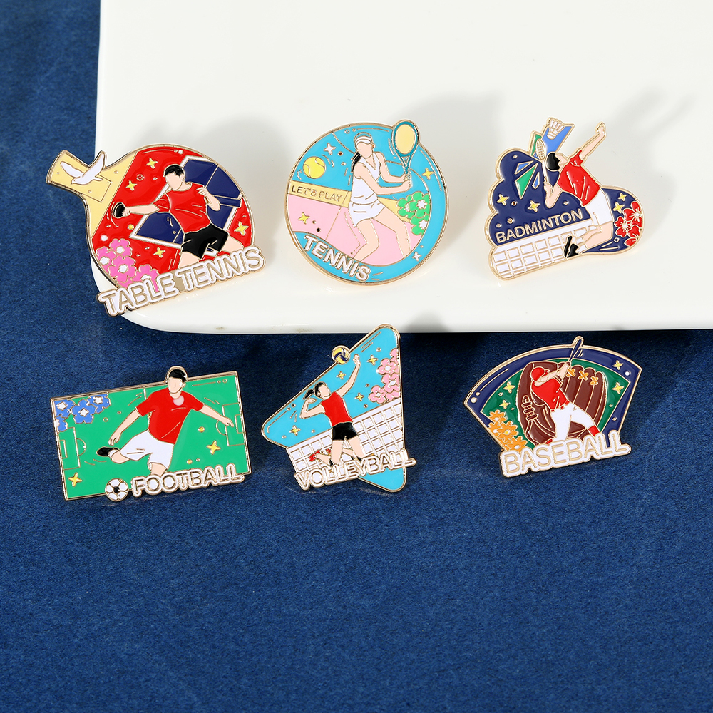 Statement Sports Theme Enamel  – Table Tennis Volleyball Bewertung und Preis