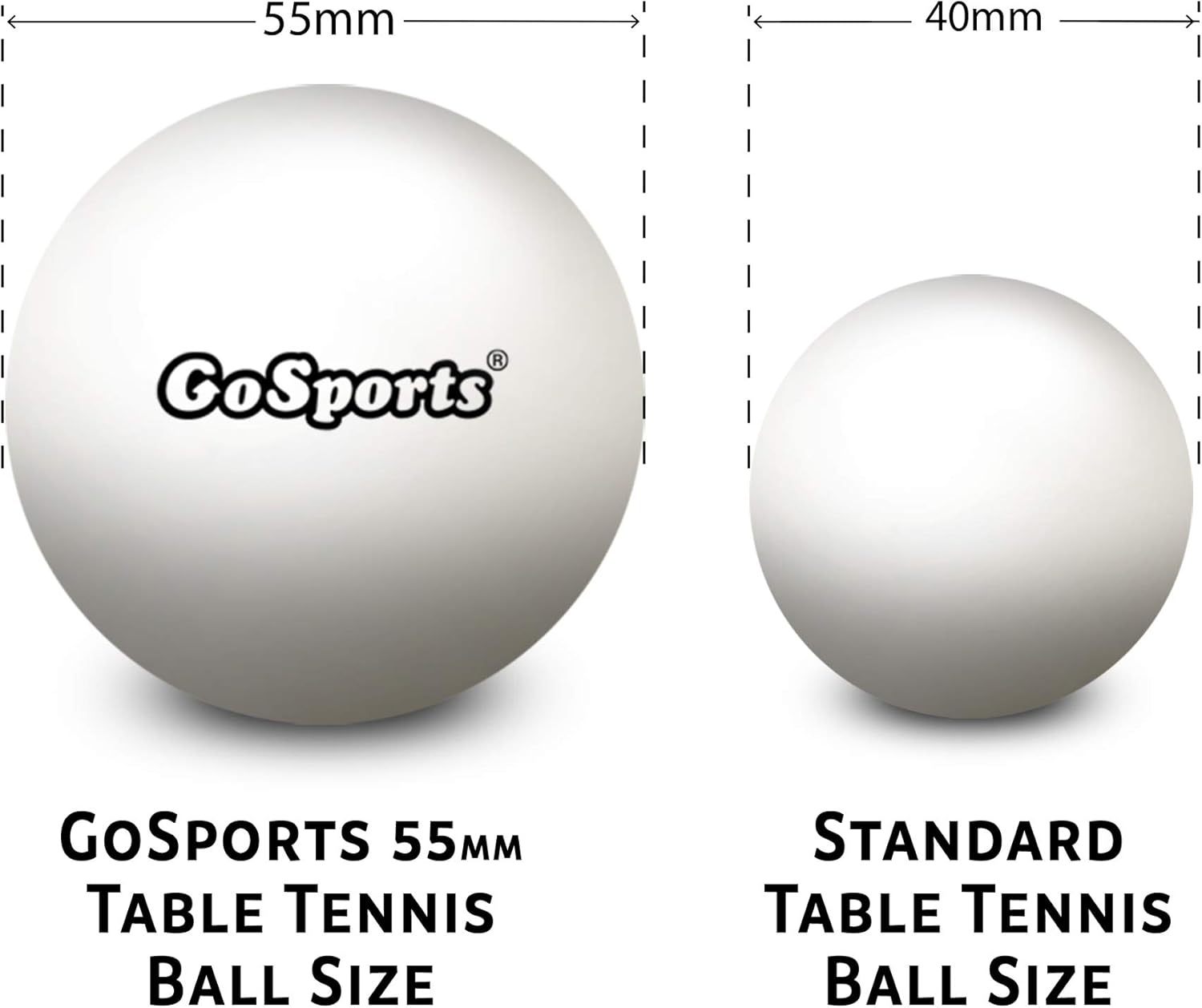 GoSports 55mm XL Table Tennis  – Table Tennis Or Tennis Table Bewertung und Preis